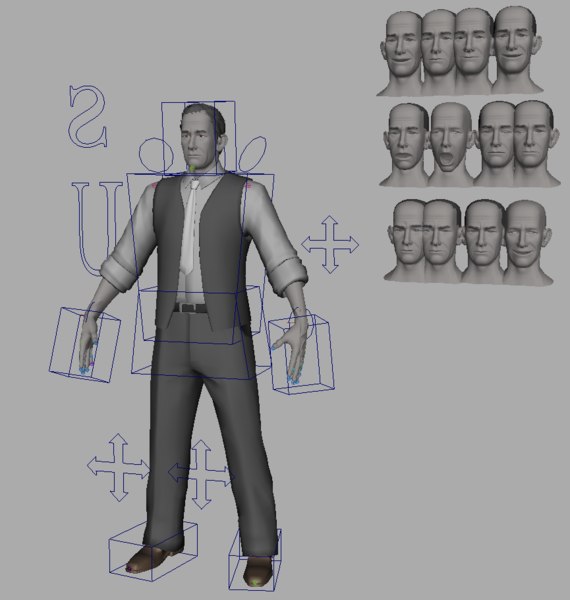 character 3 3d model - Human Model, 3 variations, ma, mb, obj formats... by fishzombie